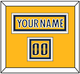 Nashville Nameplate & Number (Shoulder) - Home Gold - Triple Mat 2