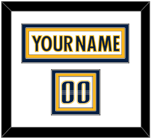 Nashville Nameplate & Number (Shoulder) - Road White - Triple Mat 1