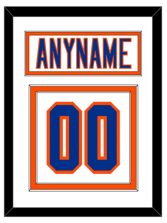 New York Nameplate & Number (Back) - Road White - Double Mat 2
