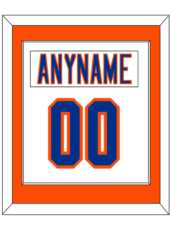 New York Nameplate & Number (Back) Combined - Road White - Single Mat 2