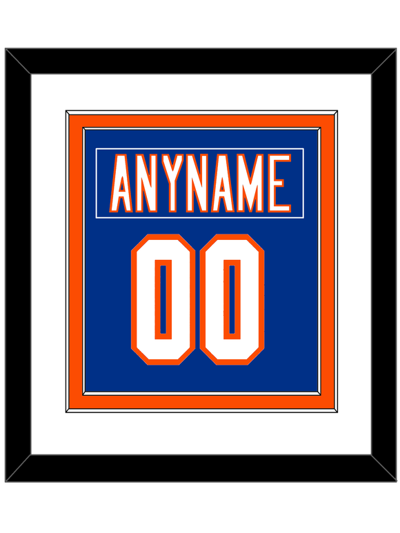 New York Nameplate & Number (Back) Combined - Home Blue - Double Mat 1