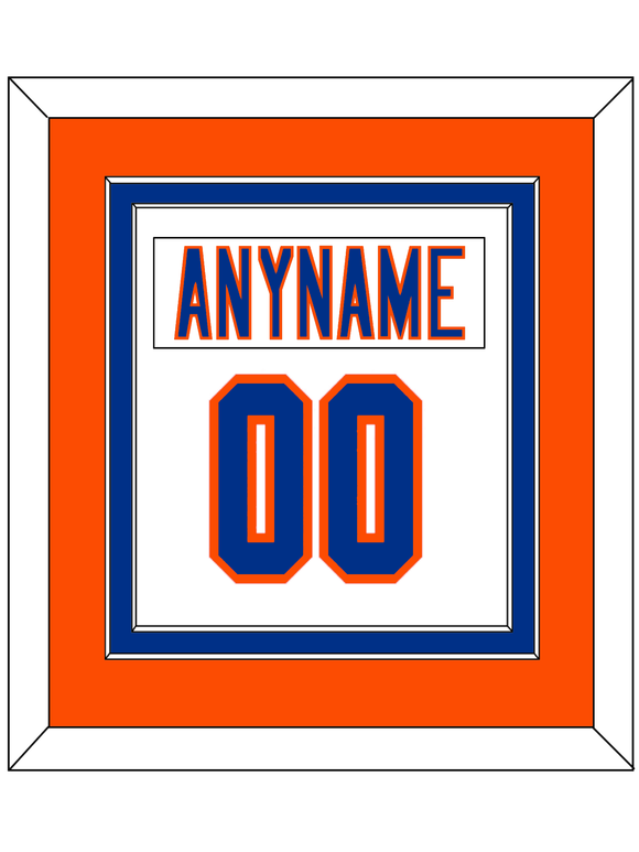 New York Nameplate & Number (Back) Combined - Road White - Double Mat 4