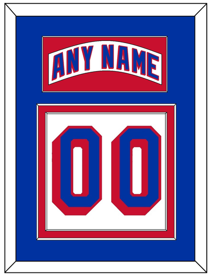 New York Nameplate & Number (Back) - Road White - Signature Tier 2
