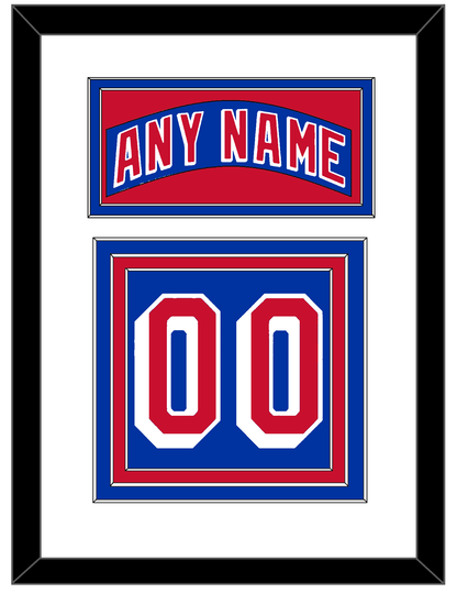 New York Nameplate & Number (Back) - Home Blue - Premier Tier 1