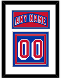 New York Nameplate & Number (Back) - Home Blue - Triple Mat 1