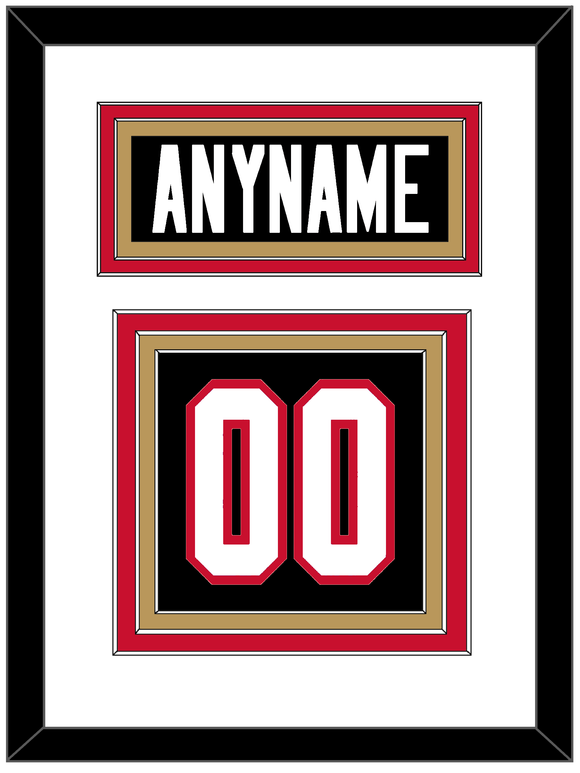 Ottawa Nameplate & Number (Back) - Home Black - Triple Mat 1