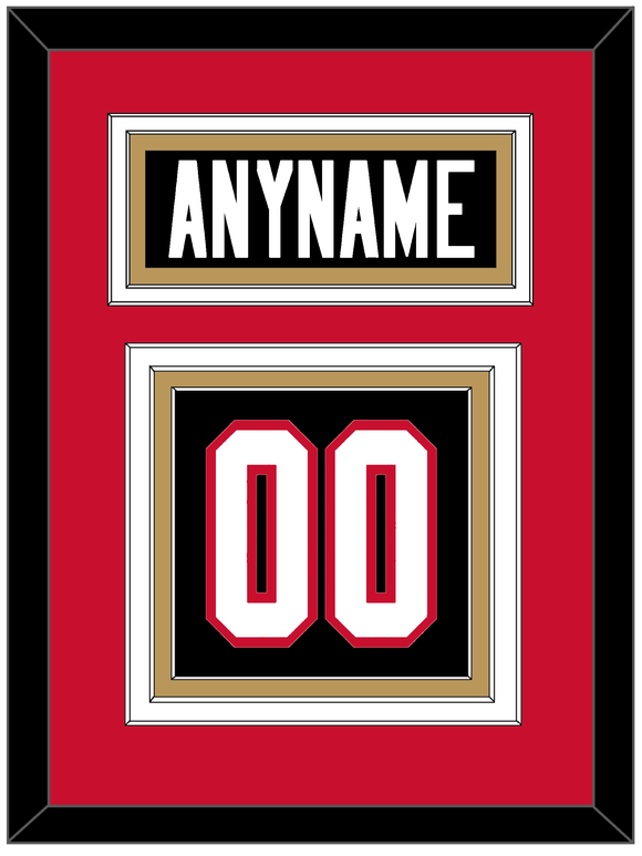 Ottawa Nameplate & Number (Back) - Home Black - Triple Mat 3