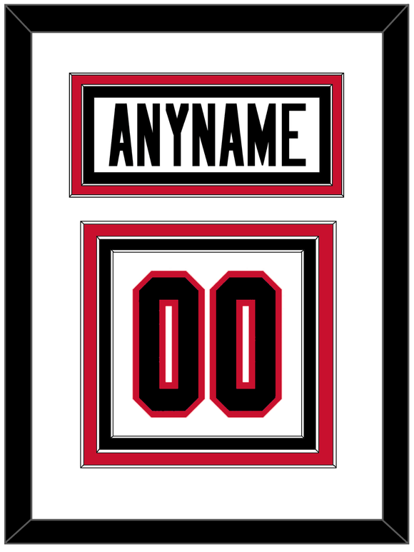 Ottawa Nameplate & Number (Back) - Road White - Triple Mat 1