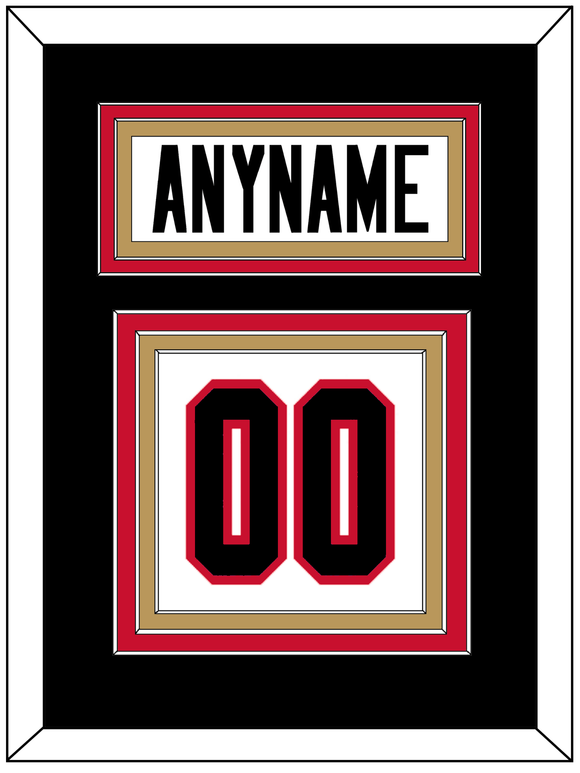 Ottawa Nameplate & Number (Back) - Road White - Triple Mat 3