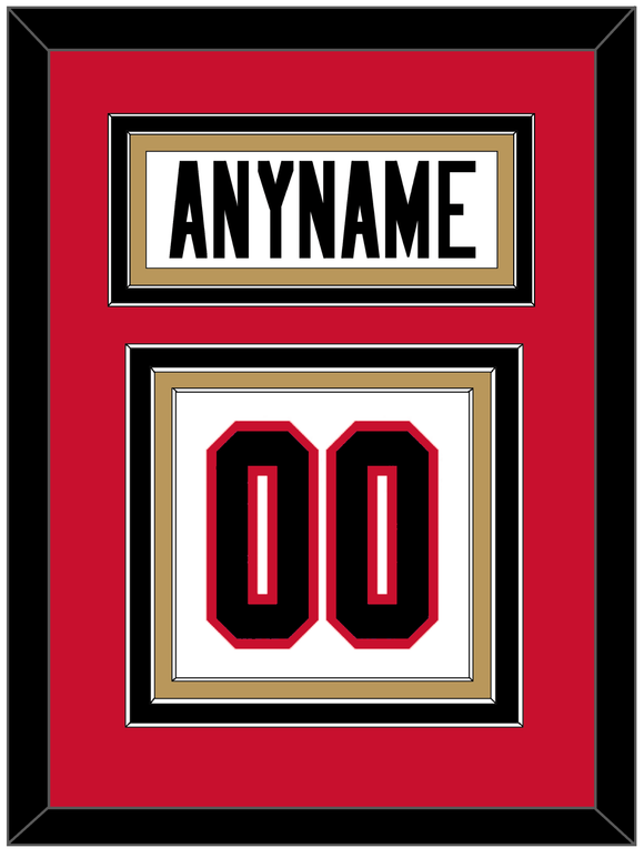 Ottawa Nameplate & Number (Back) - Road White - Triple Mat 4
