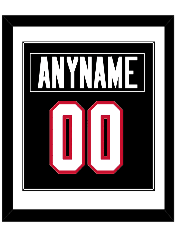 Ottawa Nameplate & Number (Back) Combined - Home Black - Single Mat 1