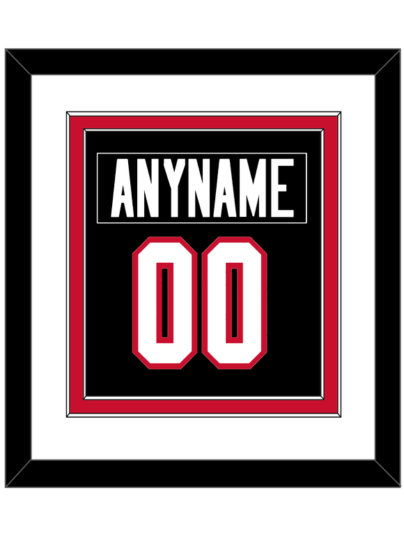 Ottawa Nameplate & Number (Back) Combined - Home Black - Double Mat 1