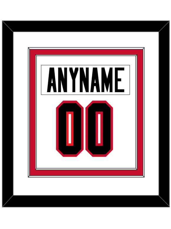 Ottawa Nameplate & Number (Back) Combined - Road White - Double Mat 1