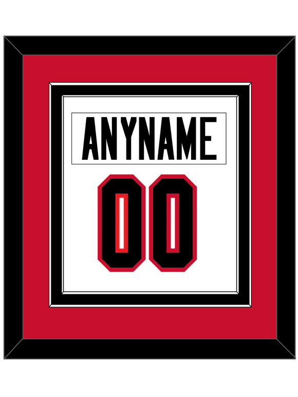 Ottawa Nameplate & Number (Back) Combined - Road White - Double Mat 2