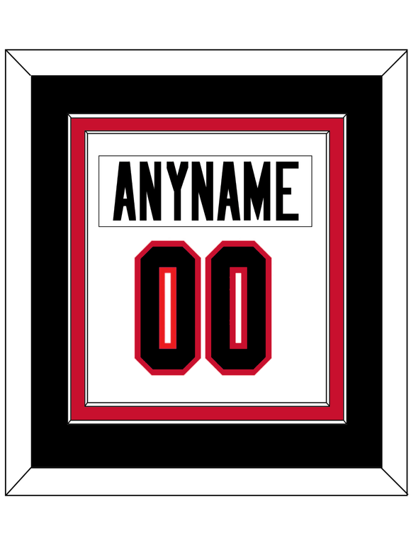 Ottawa Nameplate & Number (Back) Combined - Road White - Double Mat 4