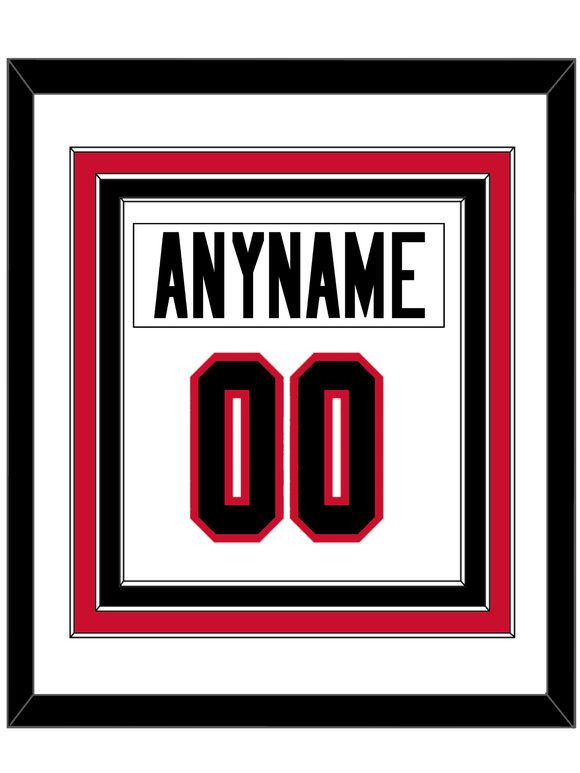 Ottawa Nameplate & Number (Back) Combined - Road White - Triple Mat 1