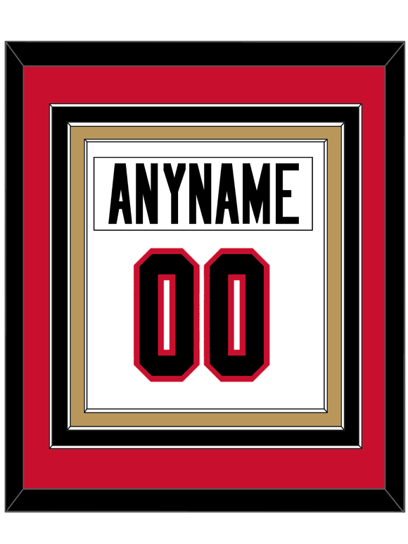 Ottawa Nameplate & Number (Back) Combined - Road White - Triple Mat 3