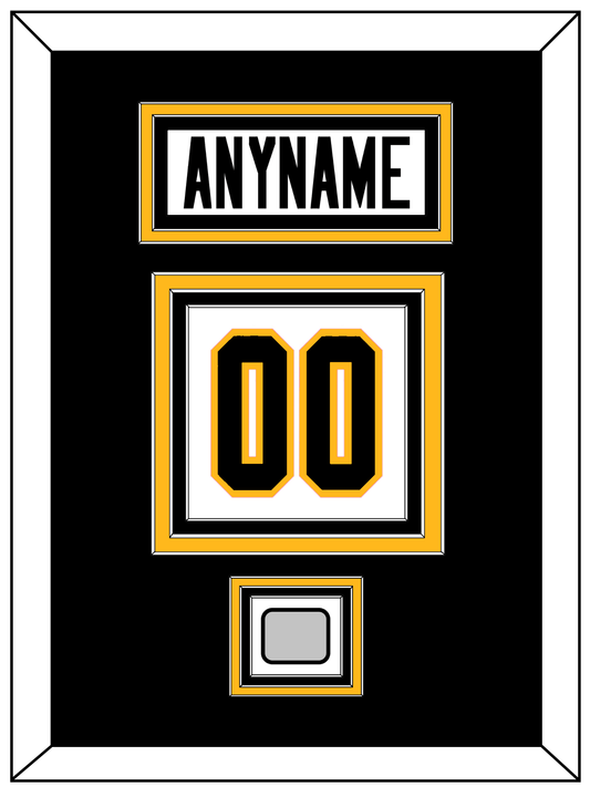Pittsburgh Nameplate, Number (Back) & Stanley Cup Finals Patch - Road White - Premier Tier 2