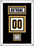 Pittsburgh Nameplate, Number (Back) & Stanley Cup Finals Patch - Road White - Triple Mat 2