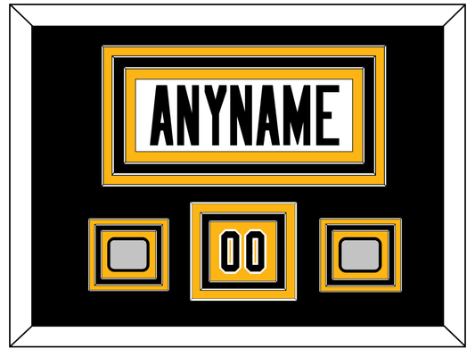 Pittsburgh Nameplate, Number (Shoulder) & 2 Stanley Cup Champions Patches - Home White (1988-1992) - Premier Tier 3