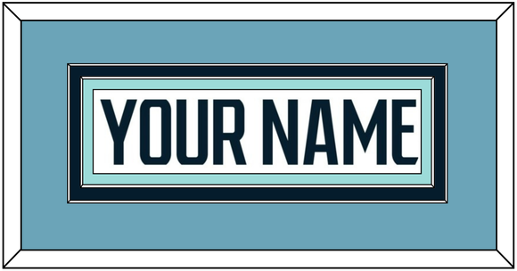 Seattle Nameplate - Road White - Double Mat 4