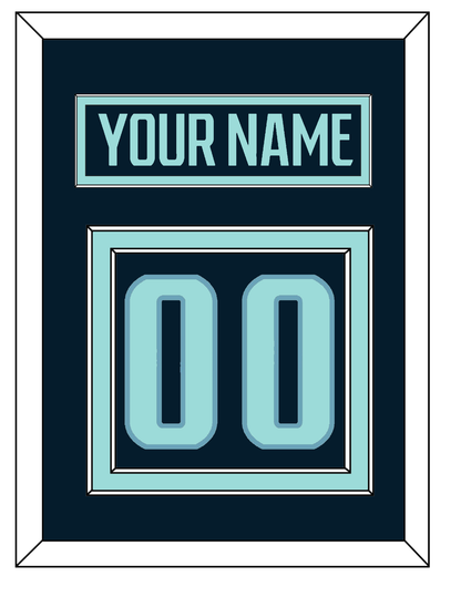 Seattle Nameplate & Number (Back) - Home Navy - Signature Tier 2