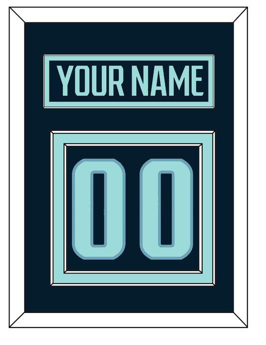 Seattle Nameplate & Number (Back) - Home Navy - Signature Tier 2