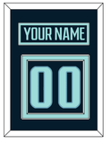 Seattle Nameplate & Number (Back) - Home Navy - Double Mat 2