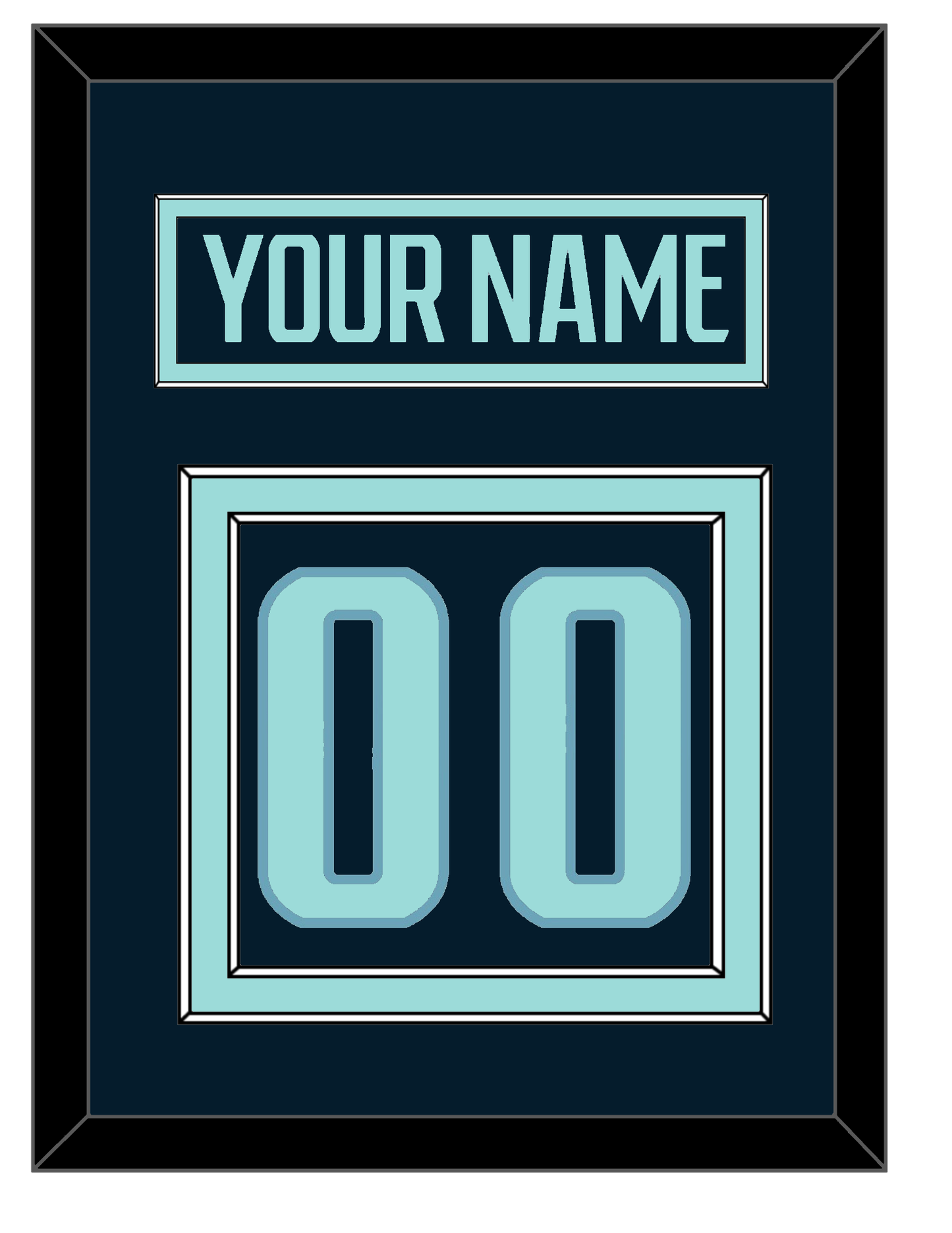 Seattle Nameplate & Number (Back) - Home Navy - Signature Tier 2