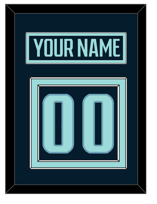 Seattle Nameplate & Number (Back) - Home Navy - Signature Tier 2