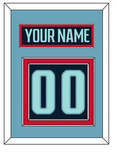 Seattle Nameplate & Number (Back) - Home Navy - Double Mat 3