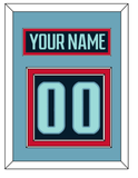 Seattle Nameplate & Number (Back) - Home Navy - Double Mat 3