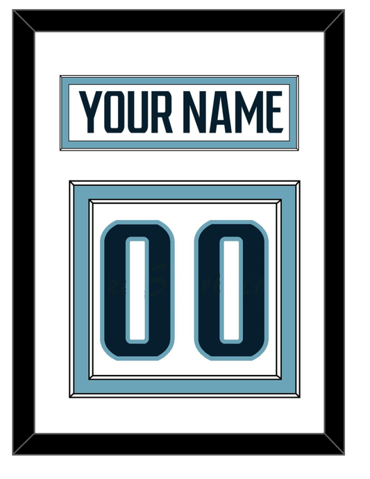 Seattle Nameplate & Number (Back) - Road White - Signature Tier 1