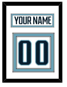 Seattle Nameplate & Number (Back) - Road White - Double Mat 1