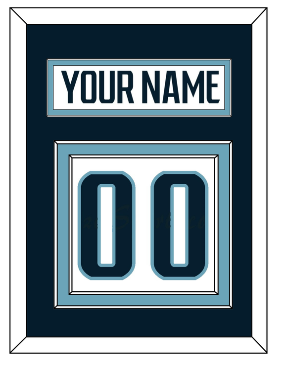 Seattle Nameplate & Number (Back) - Road White - Double Mat 2