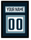 Seattle Nameplate & Number (Back) - Road White - Double Mat 2