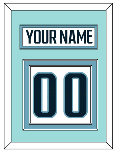 Seattle Nameplate & Number (Back) - Road White - Signature Tier 3