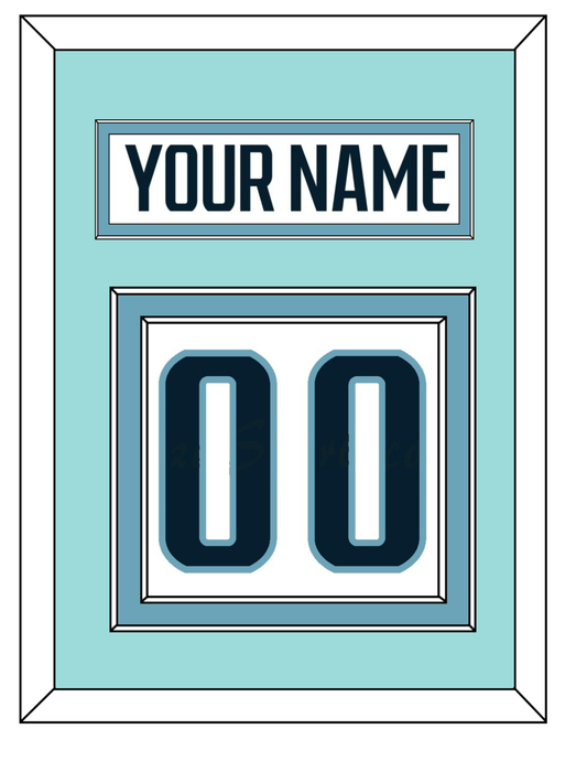 Seattle Nameplate & Number (Back) - Road White - Signature Tier 3