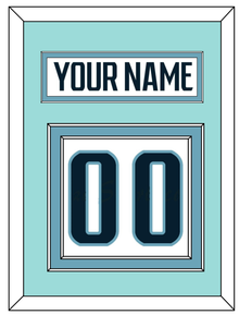 Seattle Nameplate & Number (Back) - Road White - Double Mat 3