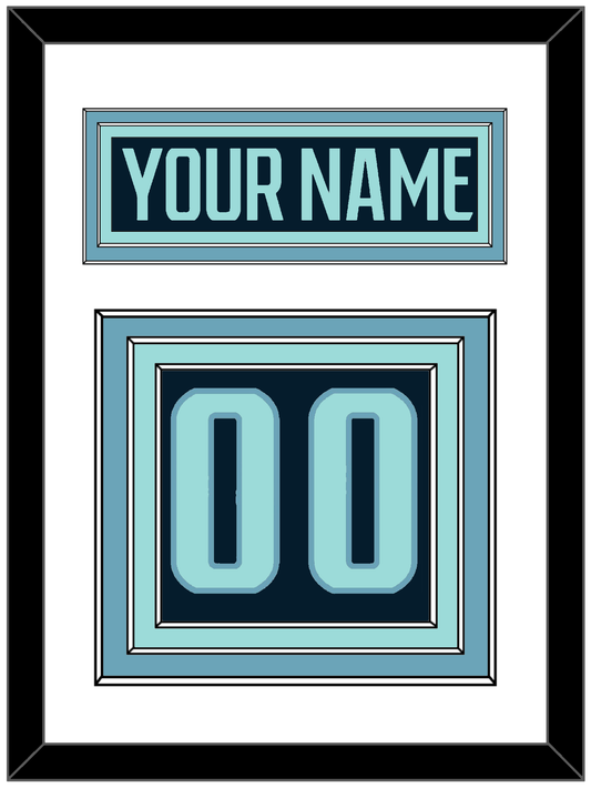 Seattle Nameplate & Number (Back) - Home Navy - Premier Tier 1