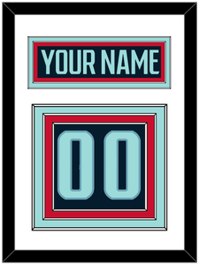 Seattle Nameplate & Number (Back) - Home Navy - Triple Mat 2