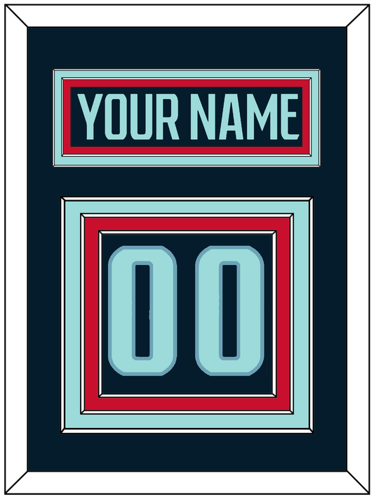 Seattle Nameplate & Number (Back) - Home Navy - Premier Tier 3
