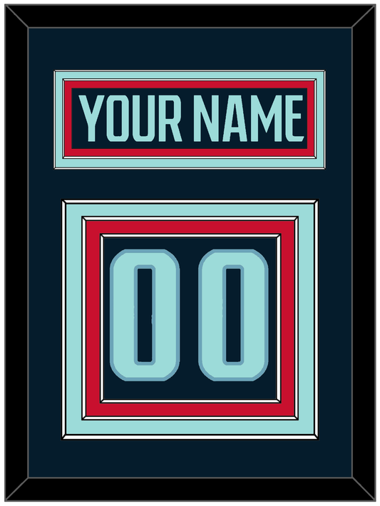 Seattle Nameplate & Number (Back) - Home Navy - Premier Tier 3
