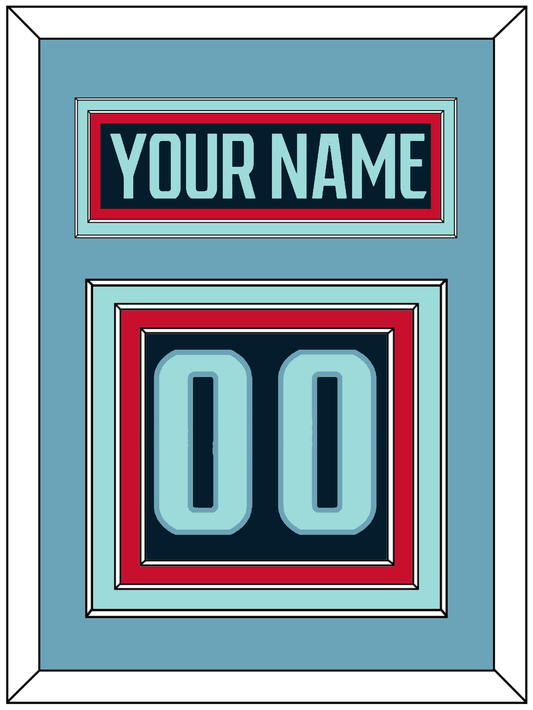 Seattle Nameplate & Number (Back) - Home Navy - Premier Tier 4