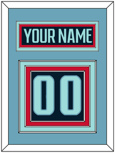 Seattle Nameplate & Number (Back) - Home Navy - Triple Mat 4