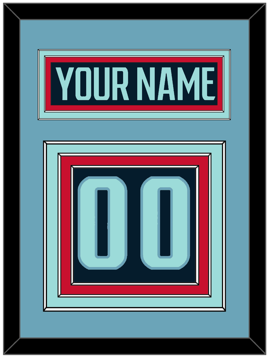 Seattle Nameplate & Number (Back) - Home Navy - Premier Tier 4