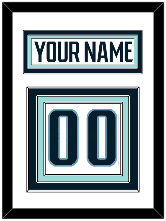 Seattle Nameplate & Number (Back) - Road White - Premier Tier 1