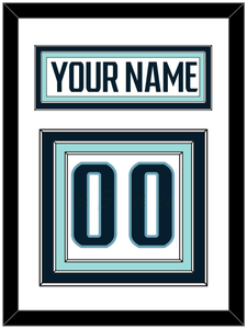 Seattle Nameplate & Number (Back) - Road White - Triple Mat 1