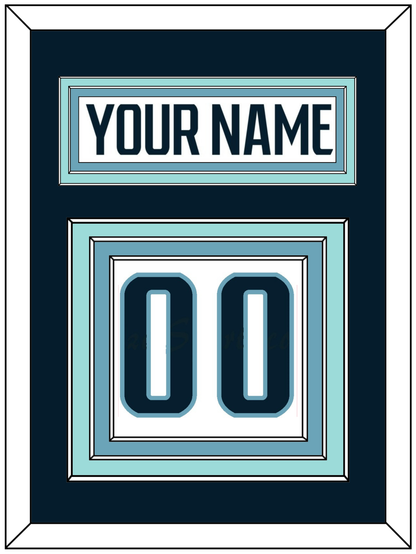 Seattle Nameplate & Number (Back) - Road White - Premier Tier 2