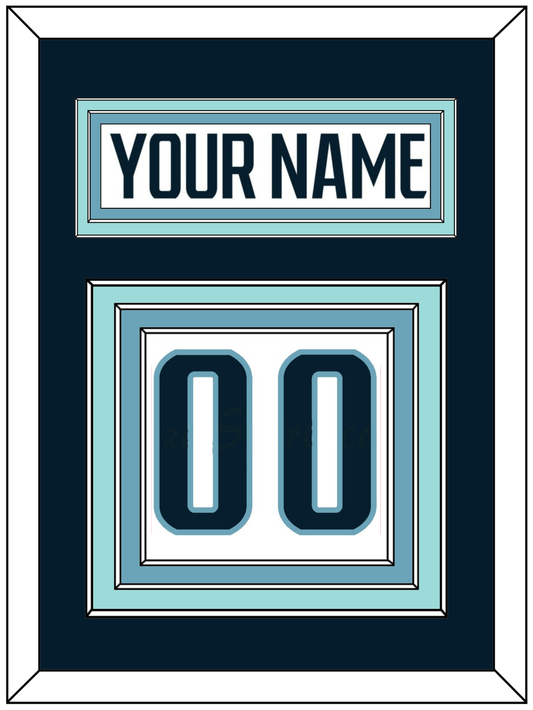 Seattle Nameplate & Number (Back) - Road White - Premier Tier 2